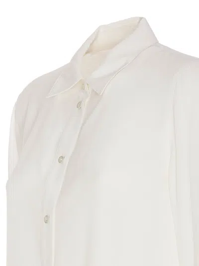 Pinko Collared Neck Long Sleeves Regular Collar Top In Blanco