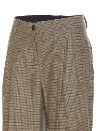 Pinko Vasetto Wide Leg Trousers In Verde