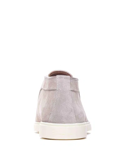 Shop Santoni Desert Ankle Boots In Beis