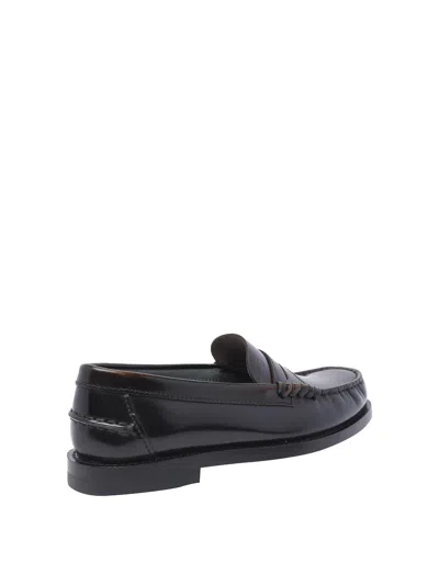 Tod's Leather Penny Strap Loafers In Marrón