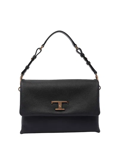 Tod's Flap T Timeless Shoulder Bag In Negro