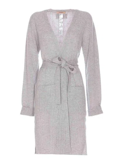 Shop Twinset Cardigan In Gris