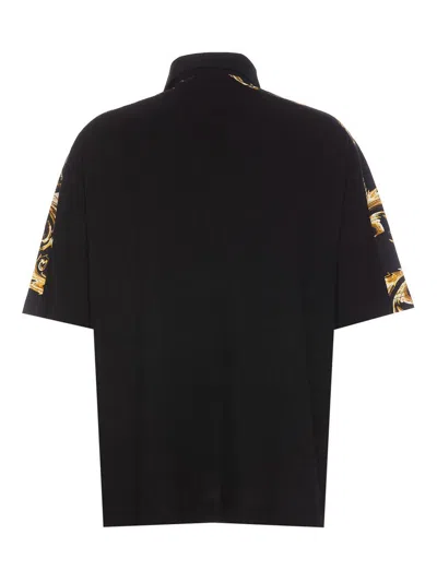 Shop Versace Jeans Couture Couture Black Polo In Negro