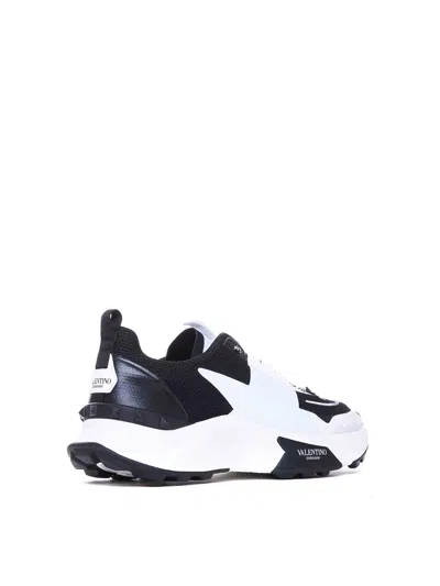 Valentino Garavani True Act Low Top Trainer In Mesh And Rubberised Fabric In Animal Print