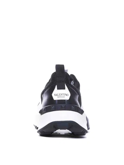 Valentino Garavani True Act Low Top Trainer In Mesh And Rubberised Fabric In Animal Print