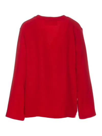 Shop Valentino Cady Couture Top In Rojo