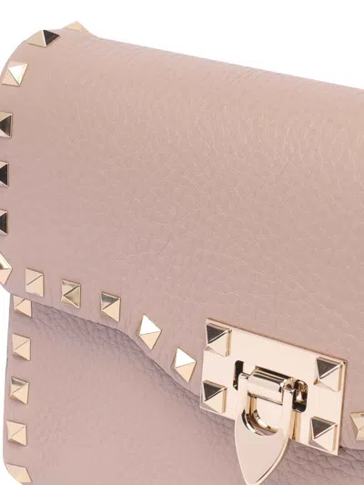 Valentino Small Rockstud Crossbody Bag In Color Carne Y Neutral