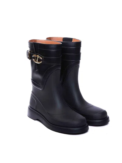 Valentino Garavani Rain Boots With Vlogo, The Bold Edition In Black