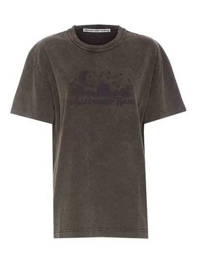 Shop Alexander Wang Grey T-shirt In Gris