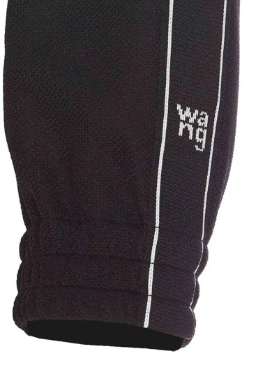 Alexander Wang Cropped Track Jacket With Logo Tape In Negro
