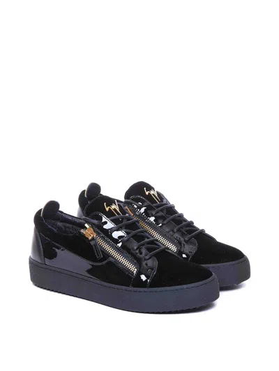 Shop Giuseppe Zanotti Frankie Sneakers In Negro