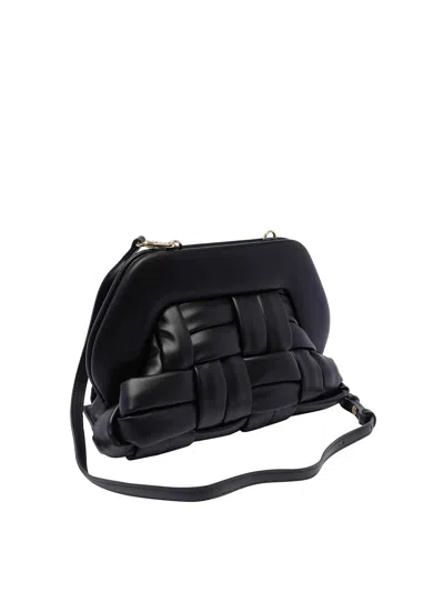 Shop Themoirè Tia Weaved Handbag In Negro