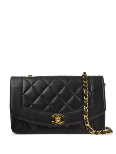 Pre-owned Chanel 1997 Small Diana Shoulder Bag In Black