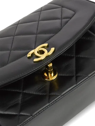 Pre-owned Chanel 1997 Small Diana Shoulder Bag In Black