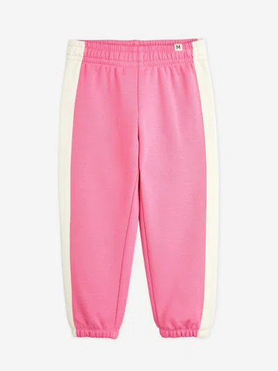 Mini Rodini Society Track Pants In Pink
