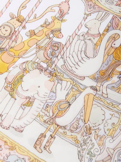 Atelier Choux Baby Girls Carousel Fitted Sheets In Pink