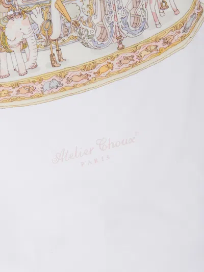 Atelier Choux Baby Girls Carousel Fitted Sheets In Pink
