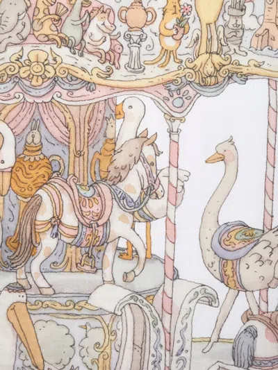 Atelier Choux Baby Girls Grand Carousel Swaddle In Pink