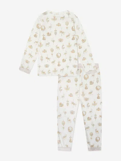 Atelier Choux Kids Carousel Loungewear Set In White