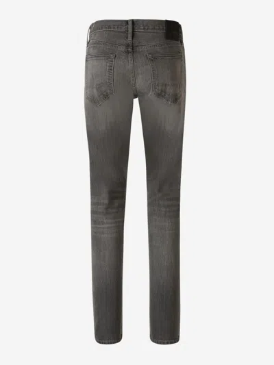 Tom Ford Slim-fit Selvedge Jeans In Logo Patch On The Side And Back
