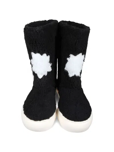 Marni Faux-fur Ankle Boots In Black