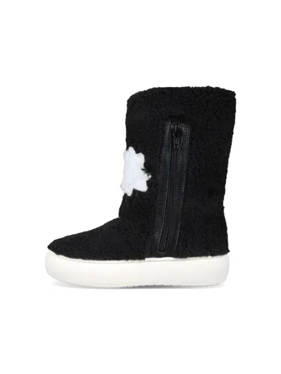Marni Faux-fur Ankle Boots In Black