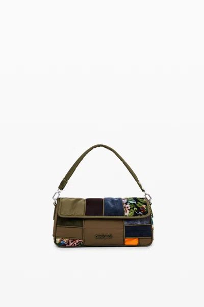 Shop Desigual Patchwork Handbag In Green