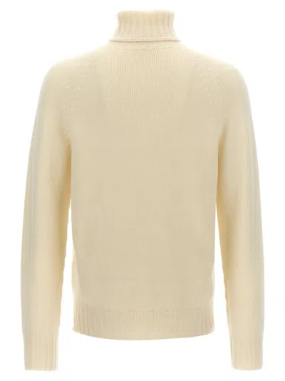 Ma'ry'ya Textured Knit Wool Blend Sweater With Turned-up Turtleneck