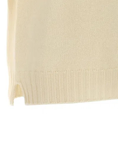 Ma'ry'ya Textured Knit Wool Blend Sweater With Turned-up Turtleneck