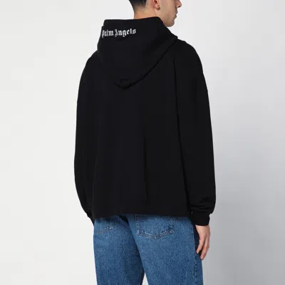 Palm Angels Brand-embroidery Kangaroo-pocket Relaxed-fit Cotton-jersey Hoody