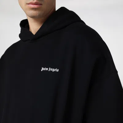 Palm Angels Brand-embroidery Kangaroo-pocket Relaxed-fit Cotton-jersey Hoody
