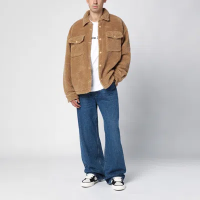 Palm Angels Camel Bear In Mind Overshirt