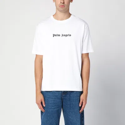Shop Palm Angels Logo T Shirt White