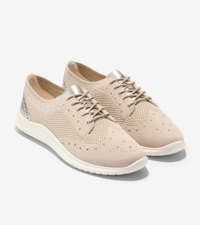 Cole Haan Zerogrand Meritt Stitchlite Oxfords In Beige