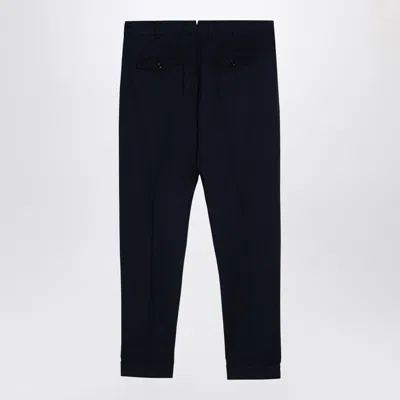 Pt Torino Wool Trousers With Cuffed Hem And Pleats