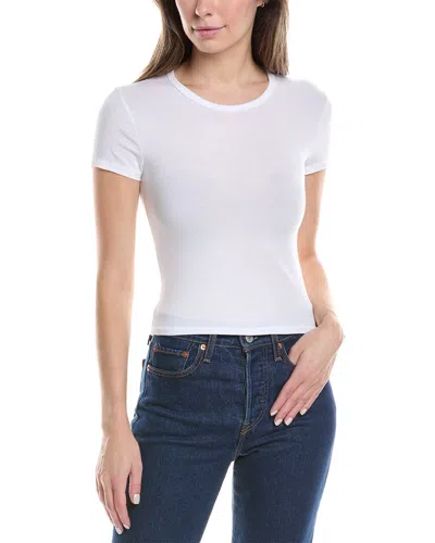 James Perse Cropped Sport T-shirt In White