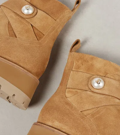 Jimmy Choo Meena Suede Ankle Boots In Brown
