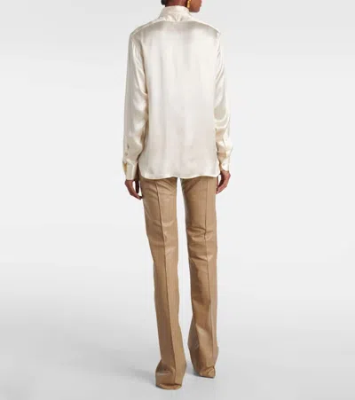 Shop Tom Ford Silk Charmeuse Blouse In White