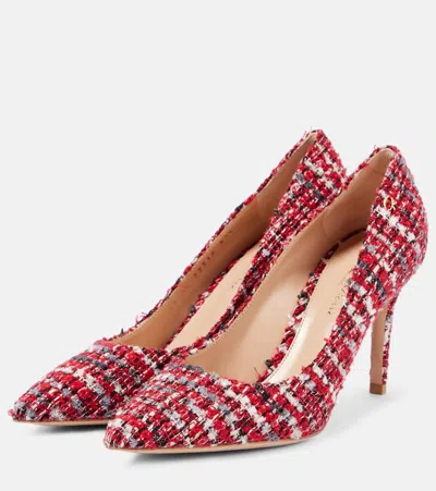 Shop Gianvito Rossi Bouclé Pumps In Red