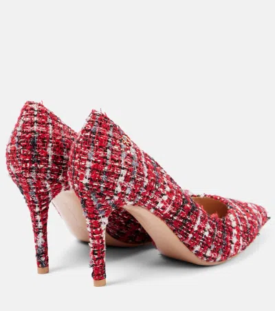 Gianvito Rossi Bouclé Pumps In Red