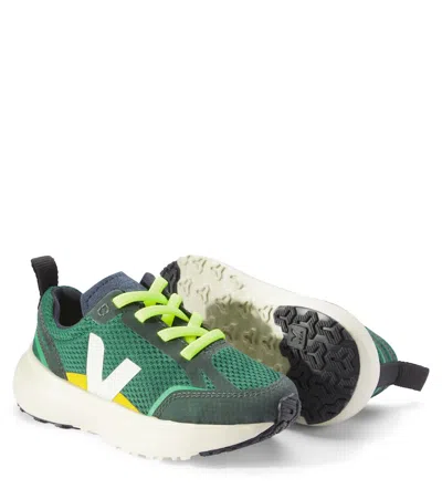 Veja Green Sneakers For Boy With Logo In Green