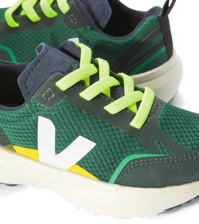 Veja Green Sneakers For Boy With Logo In Green