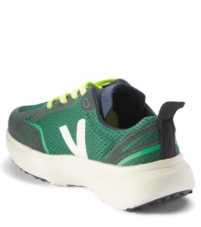 Veja Green Sneakers For Boy With Logo In Green