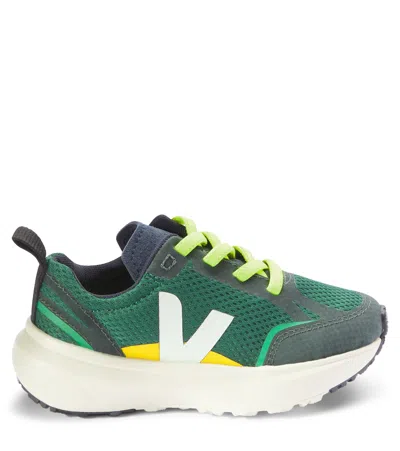 Veja Green Sneakers For Boy With Logo In Green