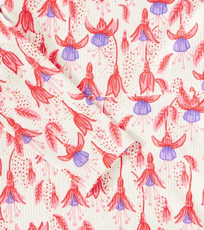Mini Rodini Fuchsia Cotton-blend Dress In Red