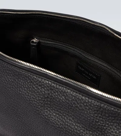 Dries Van Noten Leather Shoulder Bag In Black