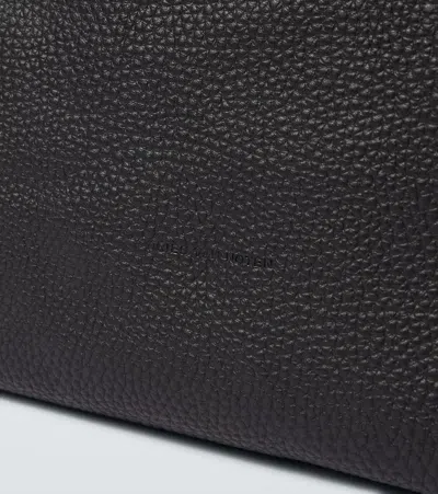 Dries Van Noten Leather Shoulder Bag In Black