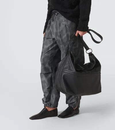 Dries Van Noten Leather Shoulder Bag In Black