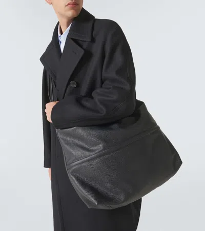 Dries Van Noten Leather Shoulder Bag In Black