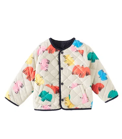 Shop Jellymallow Flower Reversible Jacket In Blue